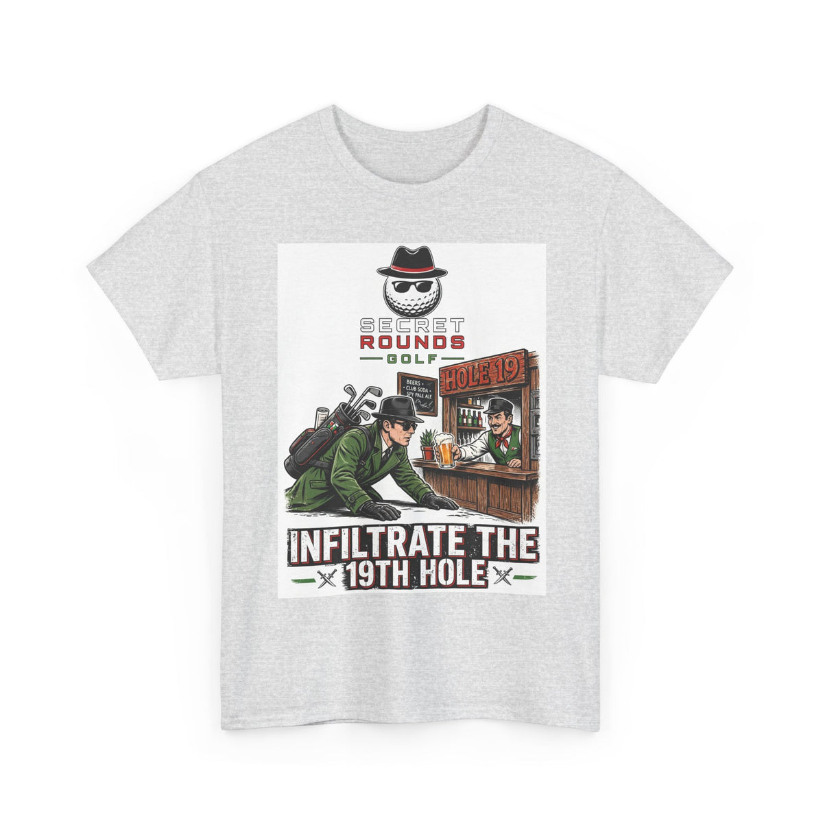 Secret Rounds Golf – Infiltration (White Unisex Tee)