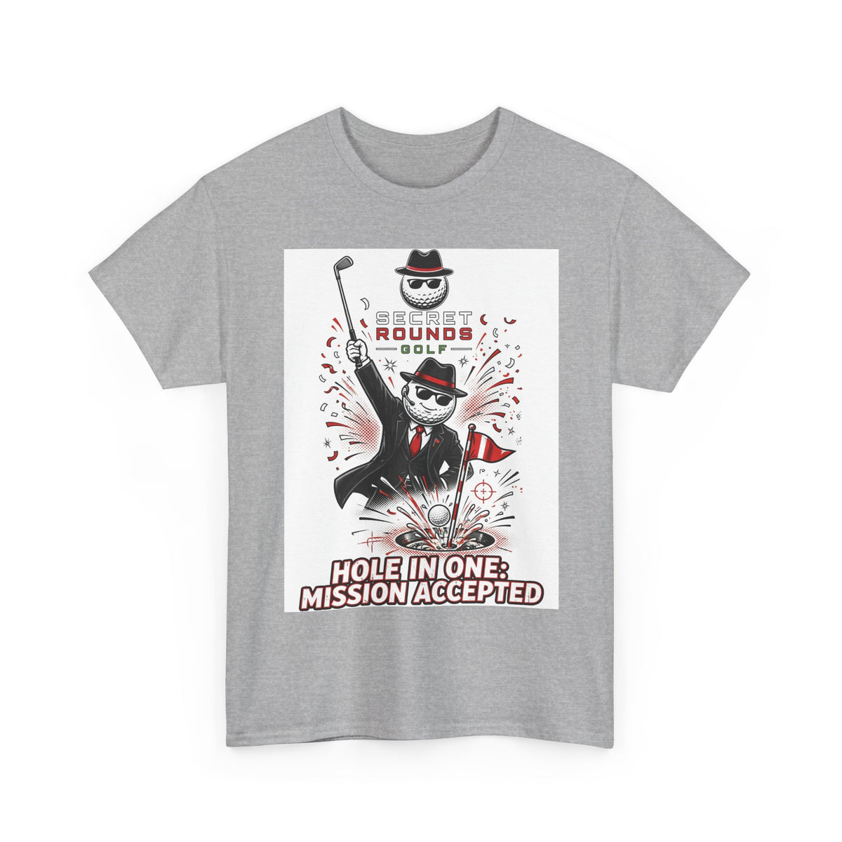 Secret Rounds Golf – Mission Accepted (White Unisex Tee)