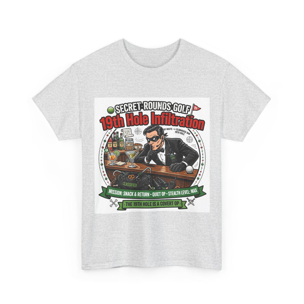 Secret Rounds Golf – 19th Hole Infiltration (White Unisex Tee)